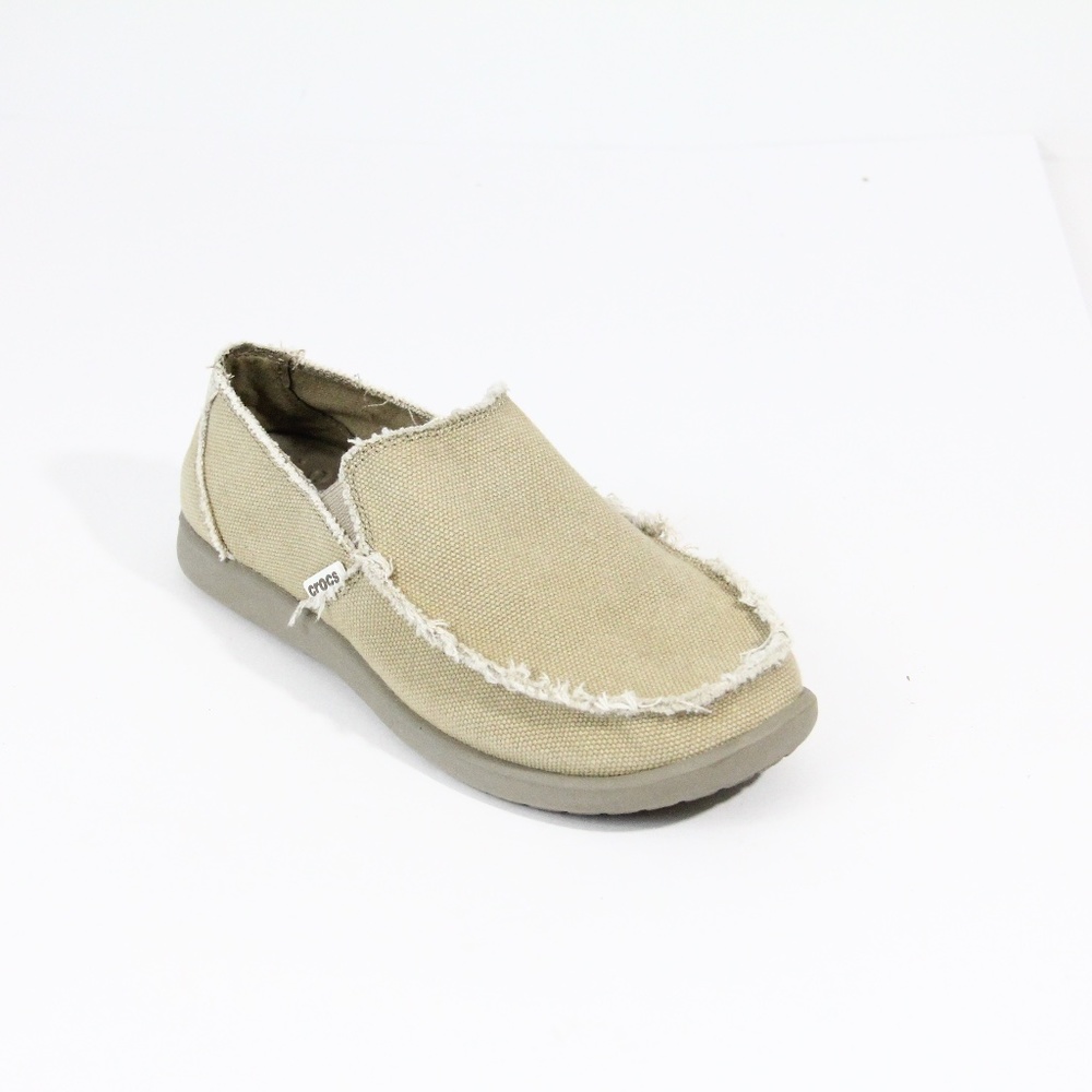 Crocs Mens Loafers sz 7 Casual Boat Shoe Canvas Slip on Moccasin